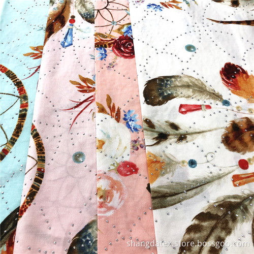 Indian Pattern Rayon Semi Digital Printed Stone Printing